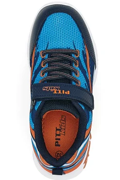 Sneakers Blu e Arancioni con Luci Integrate PITT KIDS K21900