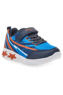 Sneakers Blu e Arancioni con Luci Integrate PITT KIDS K21900