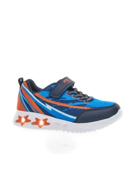 Sneakers Blu e Arancioni con Luci Integrate PITT KIDS K21900