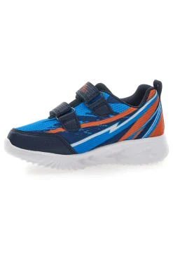 Sneakers Blu e Arancioni con Velcro e Luci PITT KIDS K21900