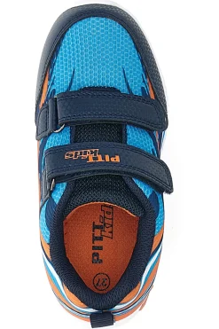 Sneakers Blu e Arancioni con Velcro e Luci PITT KIDS K21900
