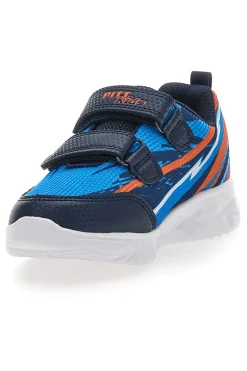 Sneakers Blu e Arancioni con Velcro e Luci PITT KIDS K21900