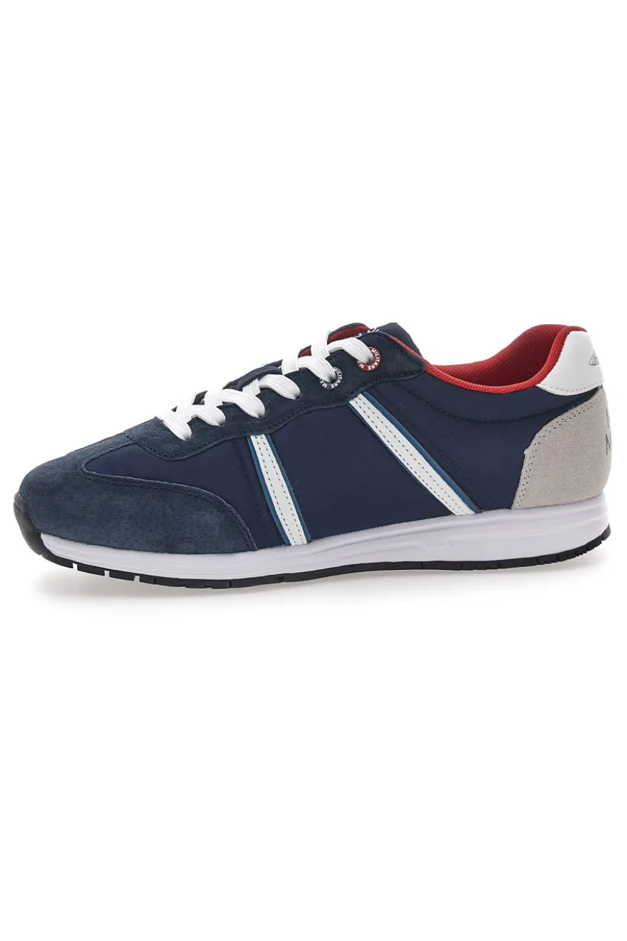 Sneakers Blu e Bianche Con Lacci Marina Militare MM255