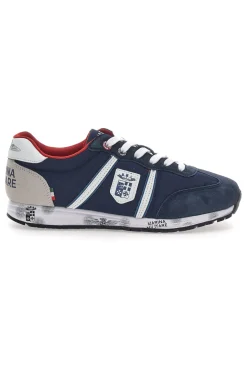 Sneakers Blu e Bianche Con Lacci Marina Militare MM255