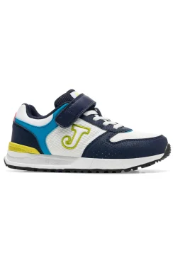 Sneakers blu e bianche con strappo Joma Tornado JR 2633