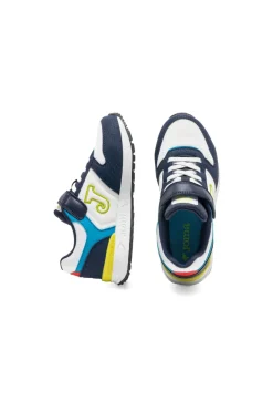 Sneakers blu e bianche con strappo Joma Tornado JR 2633