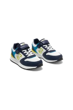 Sneakers blu e bianche con strappo Joma Tornado JR 2633
