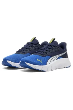 Sneakers blu e gialle running leggere Puma Flexfocus Lite Modern Jr
