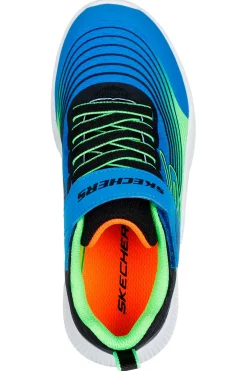 Sneakers blu e lime leggere con strappo Skechers Microspec Advance