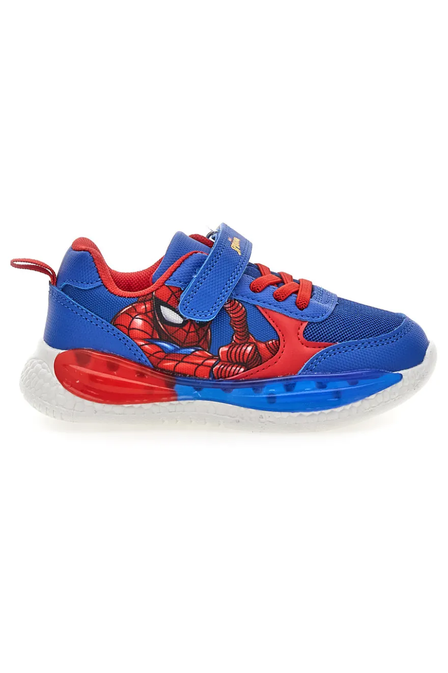 Sneakers blu e rosse con luci Spiderman M14474