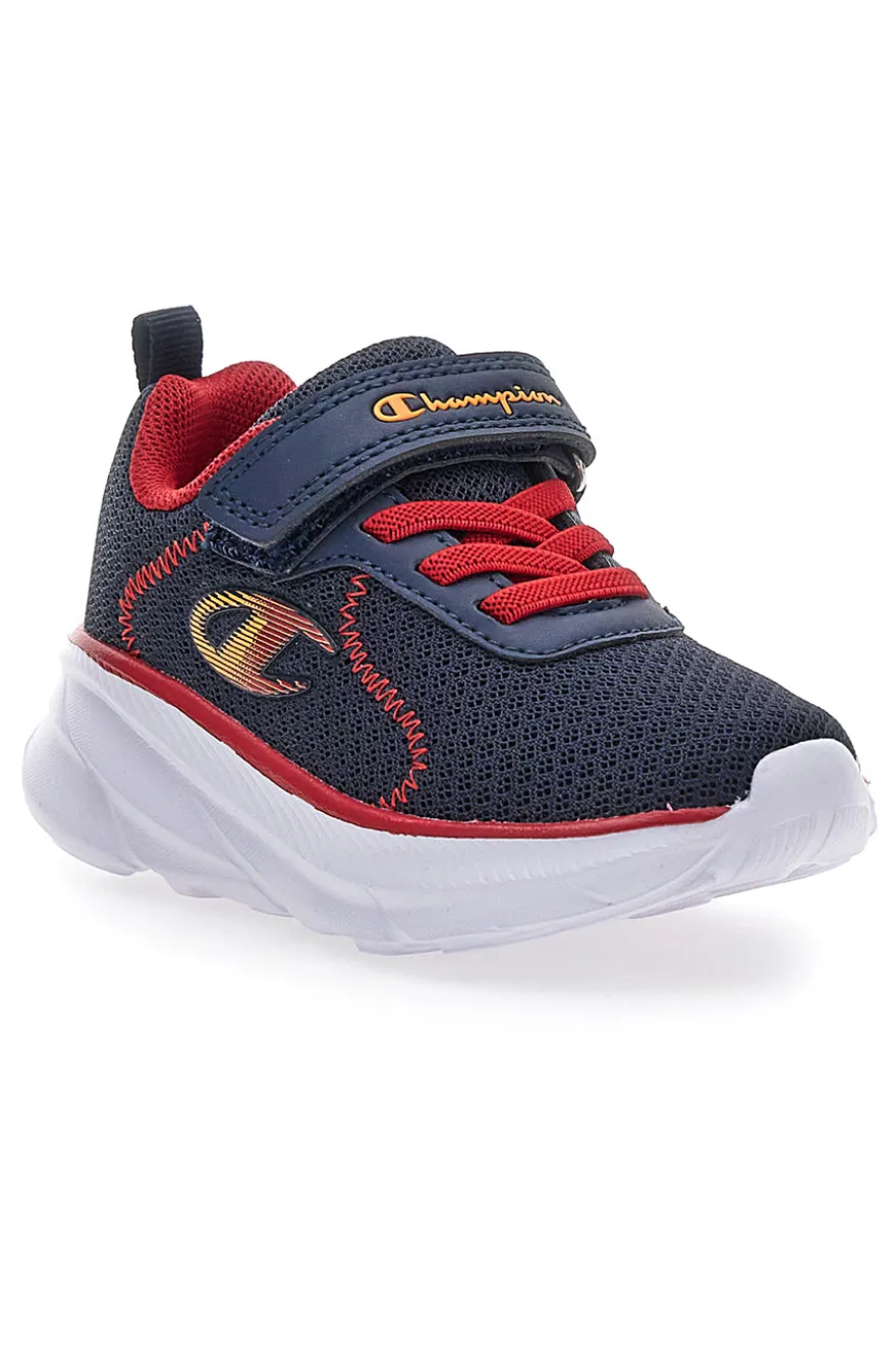 Sneakers blu e rosse con strappo Champion HRO J B TD