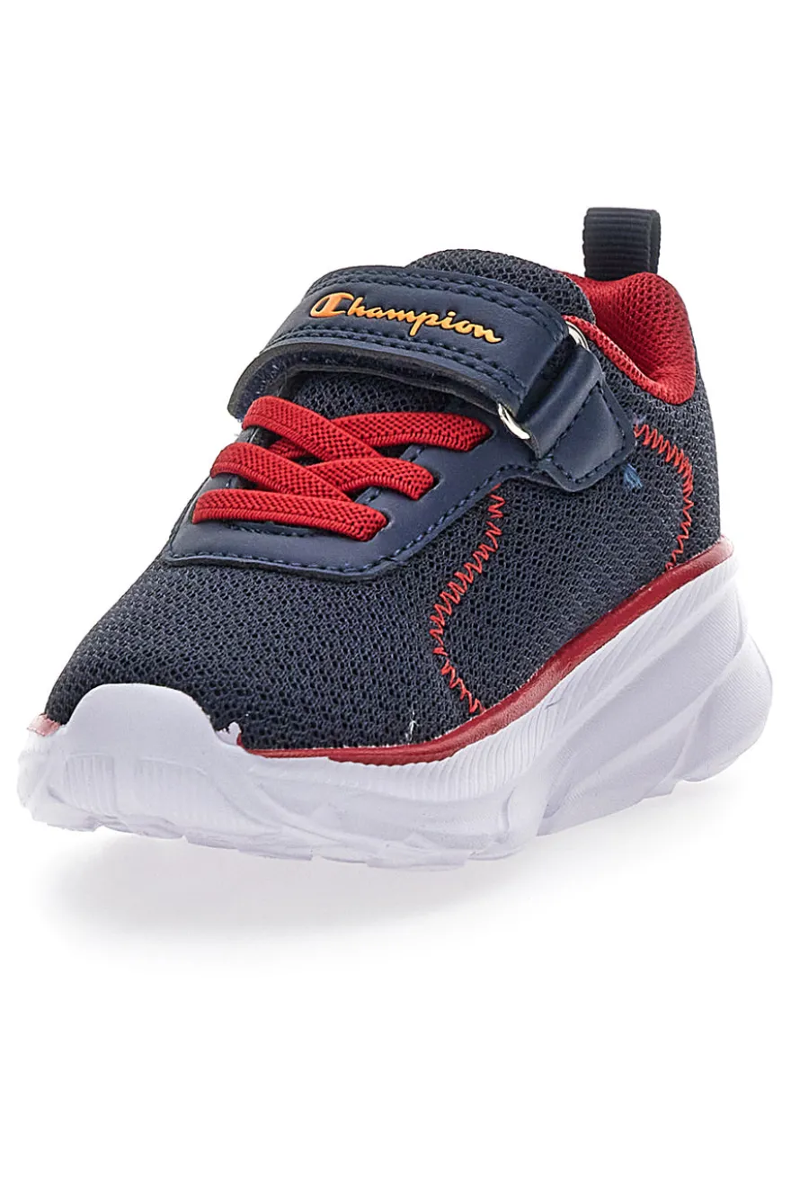 Sneakers blu e rosse con strappo Champion HRO J B TD