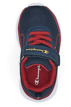 Sneakers blu e rosse con strappo Champion HRO J B TD