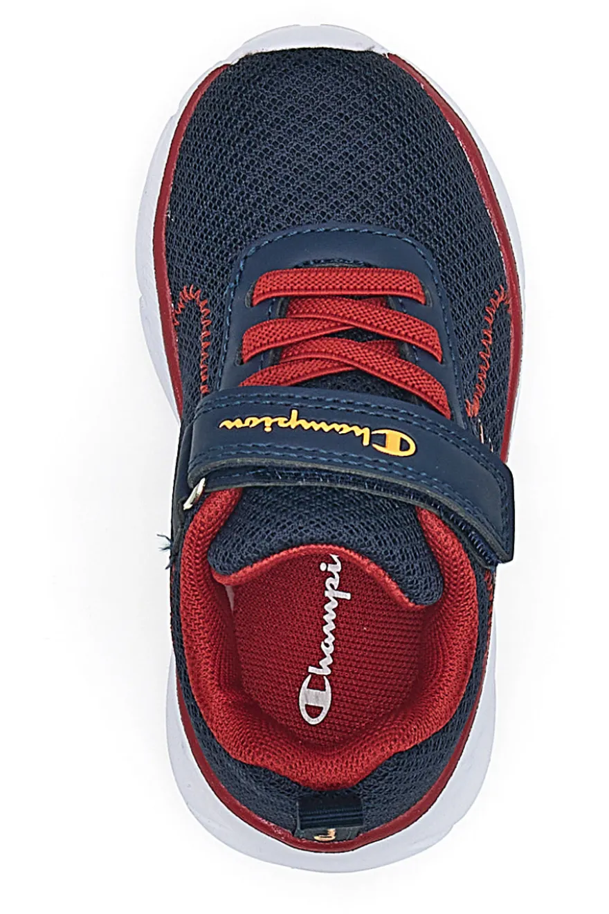 Sneakers blu e rosse con strappo Champion HRO J B TD