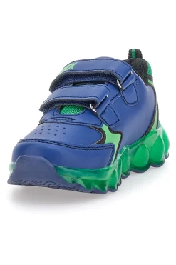 Sneakers blu e verdi con luci Dinosaur S8020195S