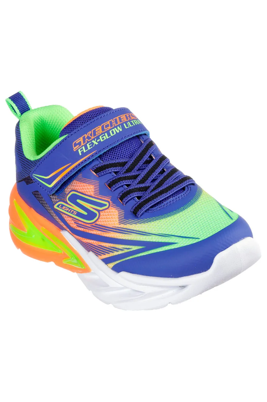 Sneakers Blu e Verdi Con Luci Colorate Skechers S-Lights: Flex-Glow Ultra