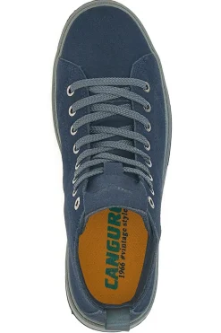 Sneakers blu in camoscio con suola in gomma Canguro CA817