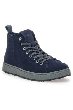 Sneakers blu in camoscio con suola in gomma Canguro CA817