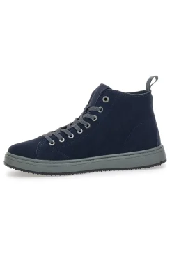 Sneakers blu in camoscio con suola in gomma Canguro CA817