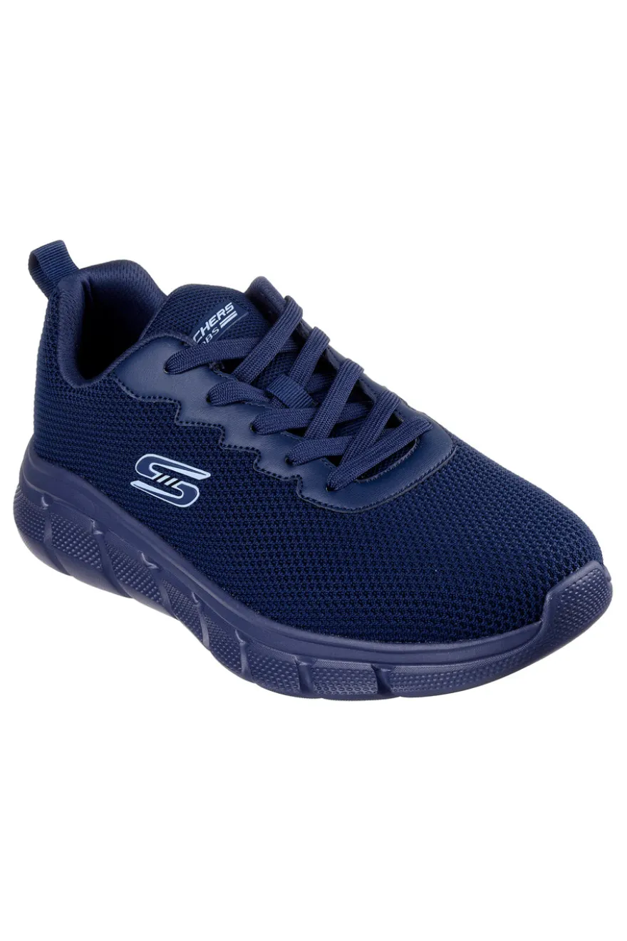 Sneakers blu in knit ammortizzate Skechers Bobs B Flex Chill Edge