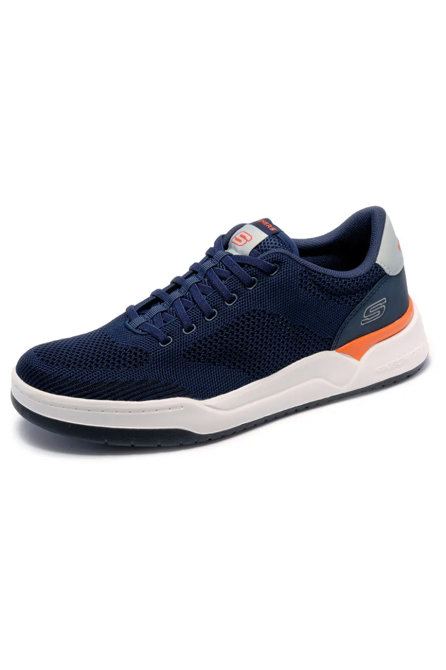 Sneakers blu in maglia tecnica con Memory Foam Skechers Corliss Dorset