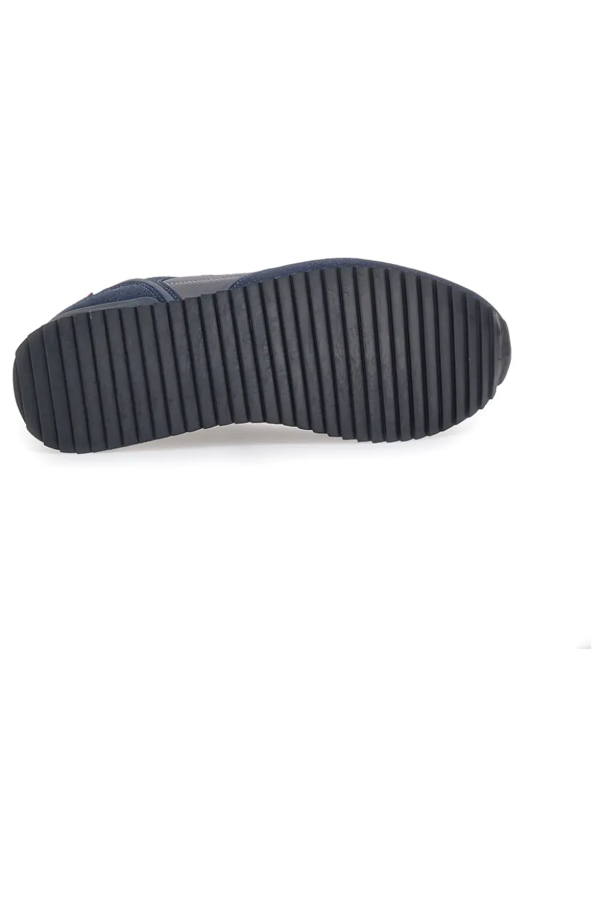 Sneakers blu in materie sintetiche con logo laterale Beverly Hills Polo Club BHM523200
