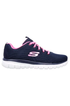 Sneakers blu in mesh con Memory Foam Skechers Graceful Get Connected