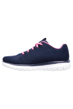 Sneakers blu in mesh con Memory Foam Skechers Graceful Get Connected