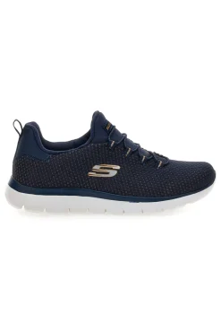 Sneakers blu in mesh con Memory Foam Skechers Summits Bright Bezel
