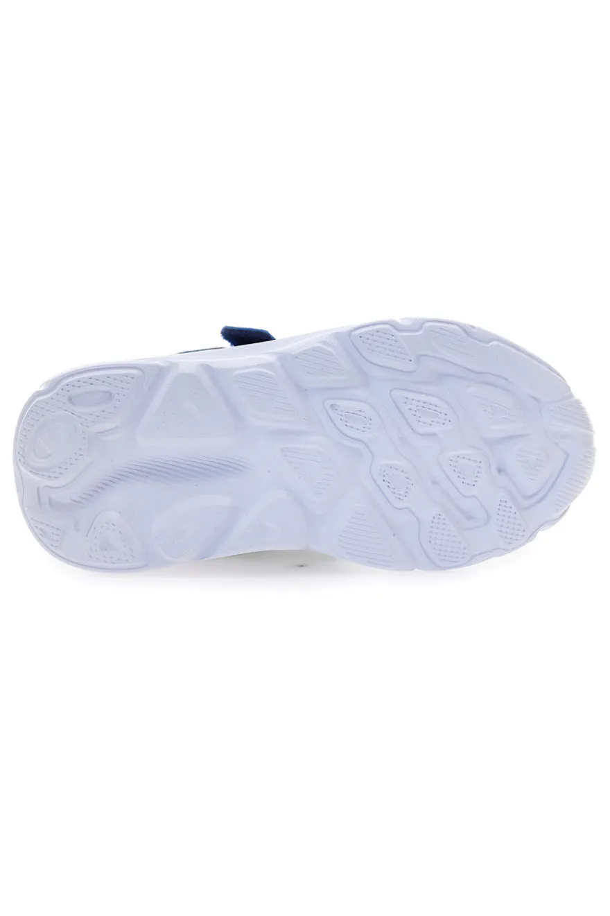 Sneakers blu in mesh con suola chunky e dettagli verdi Champion HRO J B PS Low Cut