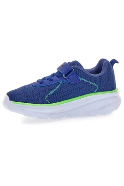Sneakers blu in mesh con suola chunky e dettagli verdi Champion HRO J B PS Low Cut