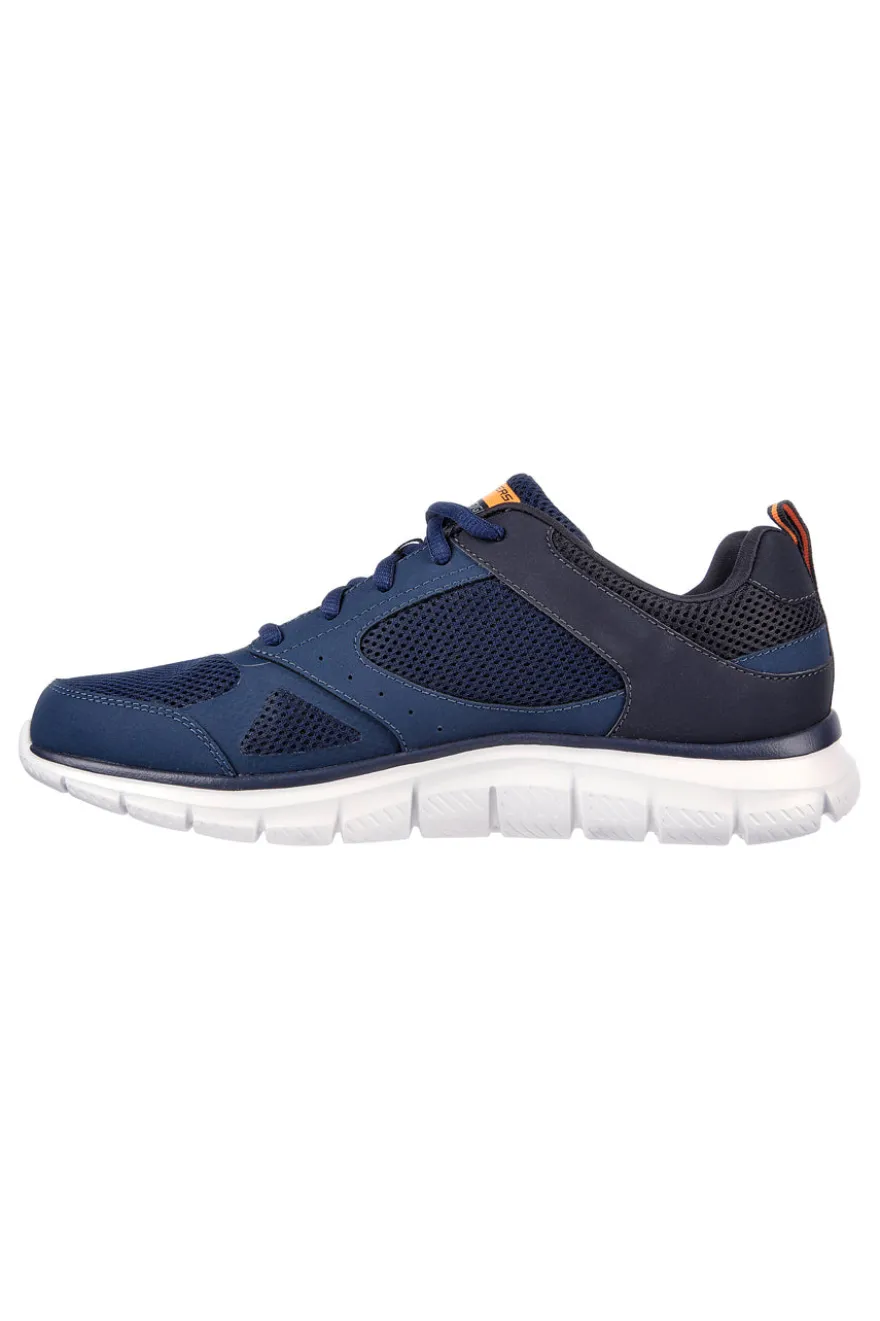 Sneakers blu in mesh stringate Skechers Track Syntac