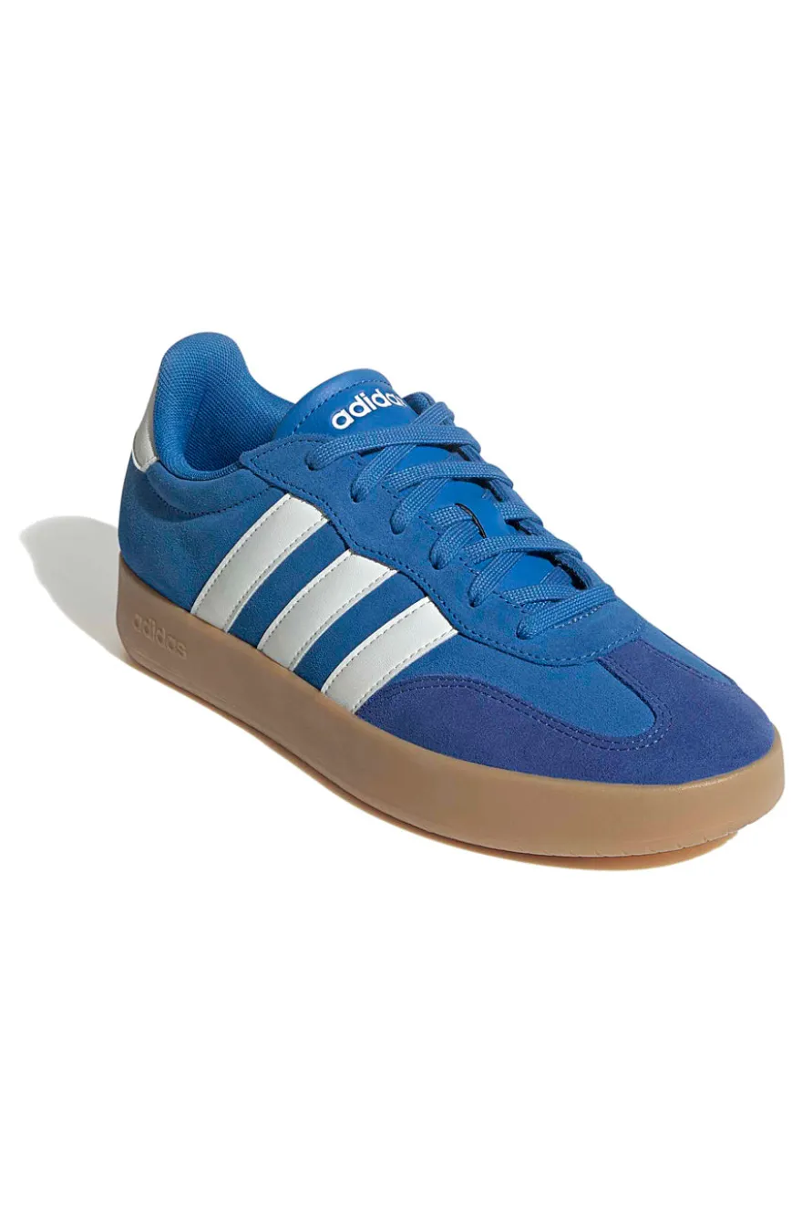 Sneakers blu in pelle con suola gum Adidas Barreda