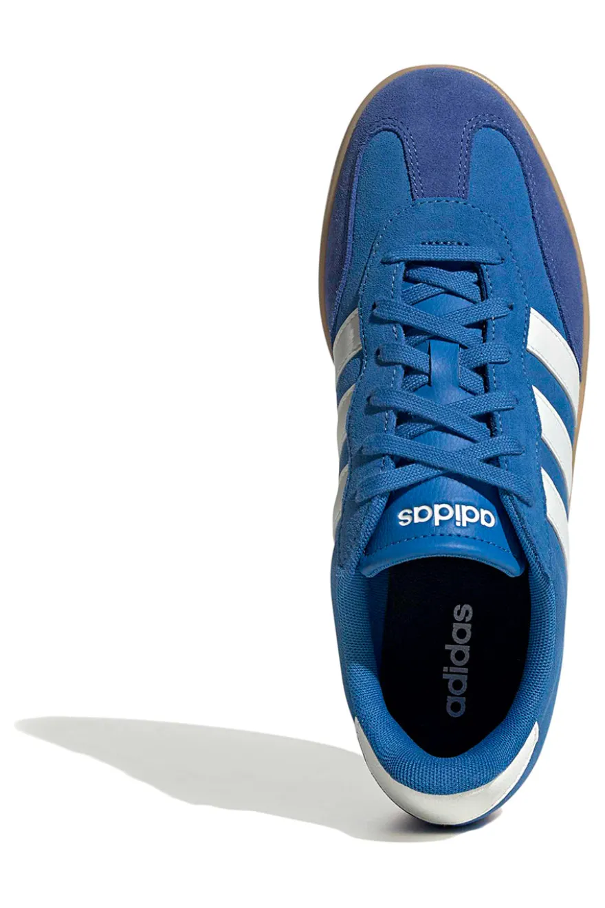 Sneakers blu in pelle con suola gum Adidas Barreda