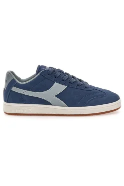 Sneakers blu in suede con dettagli grigi Diadora Kick