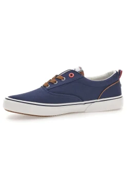 Sneakers blu in tela con dettagli a contrasto BEVERLY HILLS POLO BATH CVS
