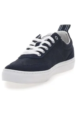 Sneakers blu in tela con suola bianca Gas 514005