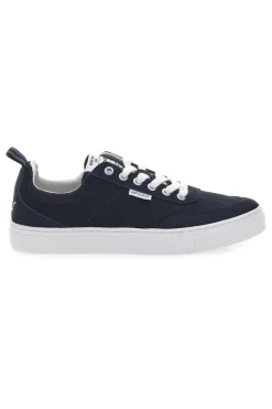 Sneakers blu in tela con suola bianca Gas 514005