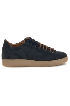 Sneakers blu in vera pelle Ptr 7250