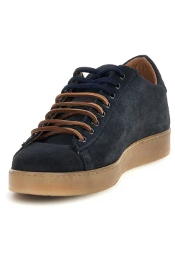 Sneakers blu in vera pelle Ptr 7250