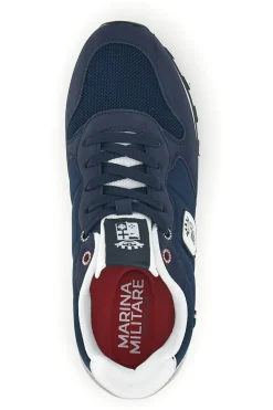 Sneakers blu inserti a contrasto comfort Marina militare MM1114