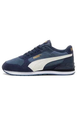 Sneakers blu inserti in pelle a contrasto Puma ST Runner V4 SD