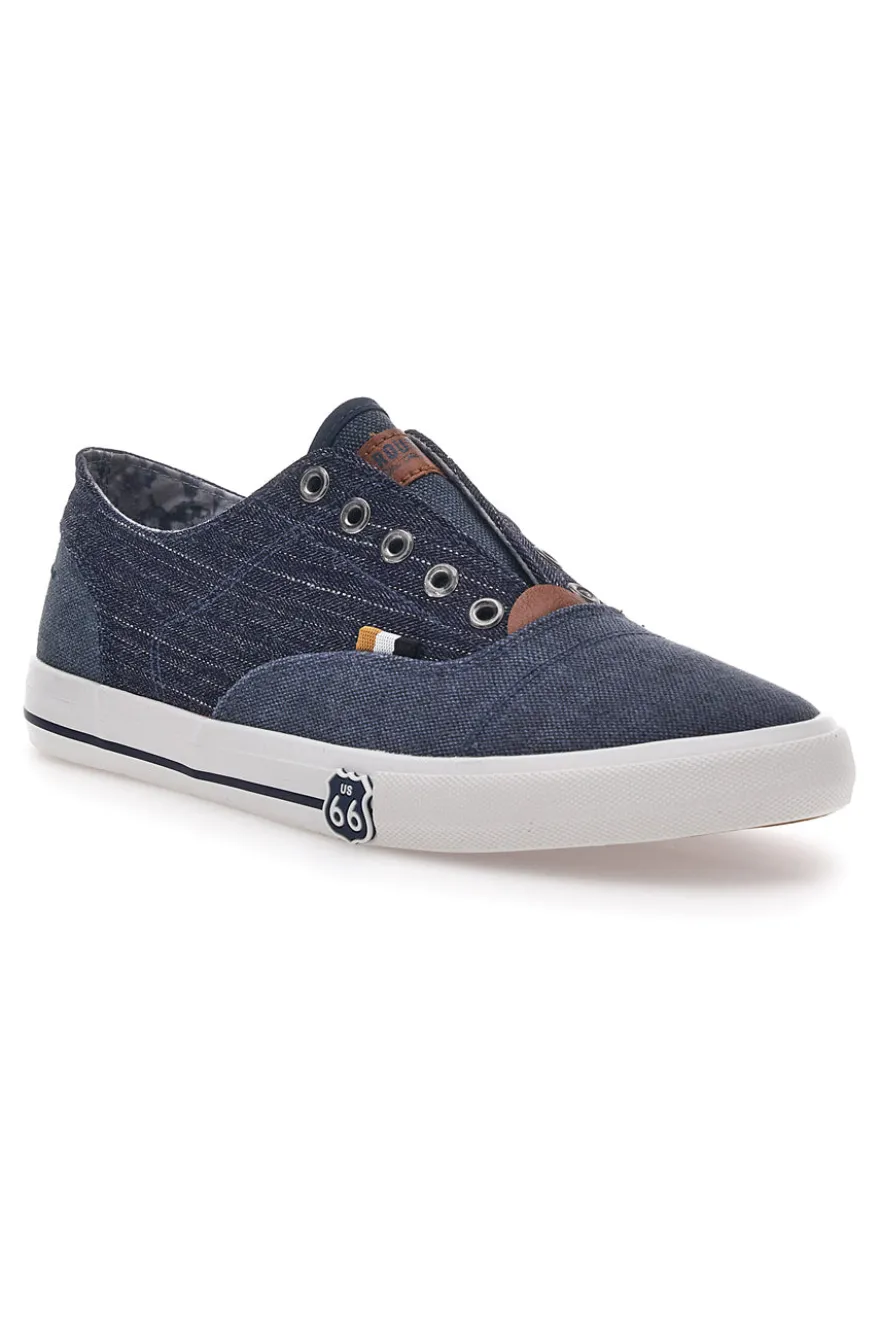 Sneakers Blu Jeans Slip-On Senza Lacci Route 66 01819
