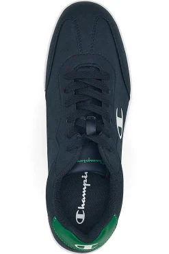 Sneakers blu navy con logo laterale e dettaglio verde Champion Prestige MS