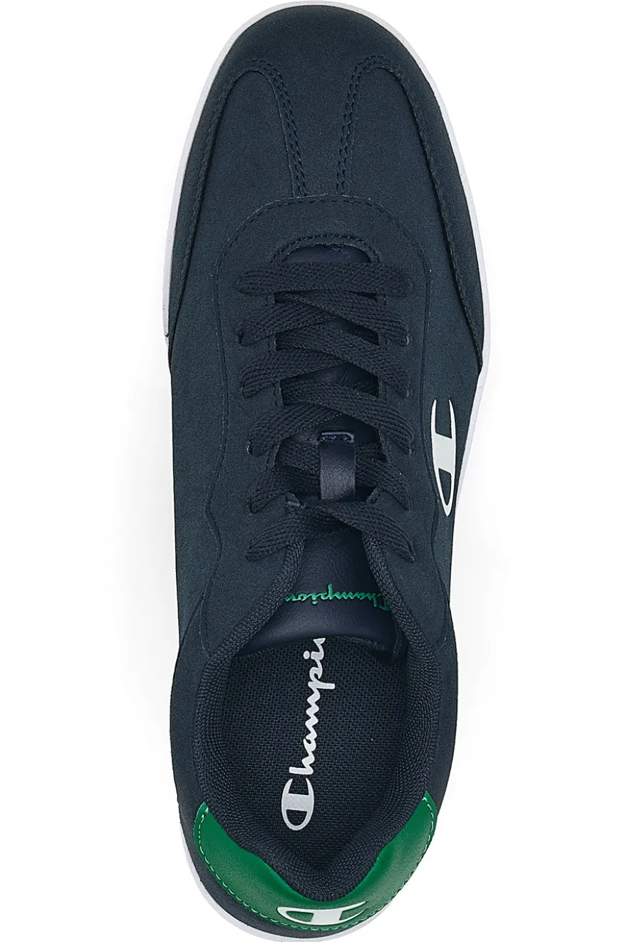 Sneakers blu navy con logo laterale e dettaglio verde Champion Prestige MS