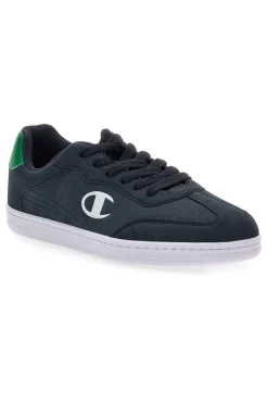 Sneakers blu navy con logo laterale e dettaglio verde Champion Prestige MS