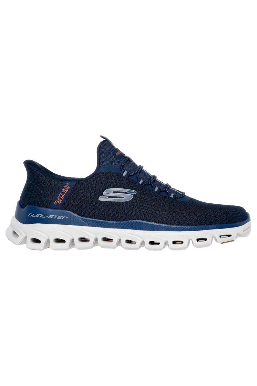 Sneakers blu navy slip-on con Glide-Step e memory foam Skechers Glide-Step Noxus