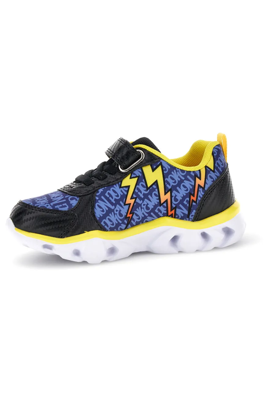 Sneakers blu nero giallo stampa Pokémon luci strappi Pokemon PO003665