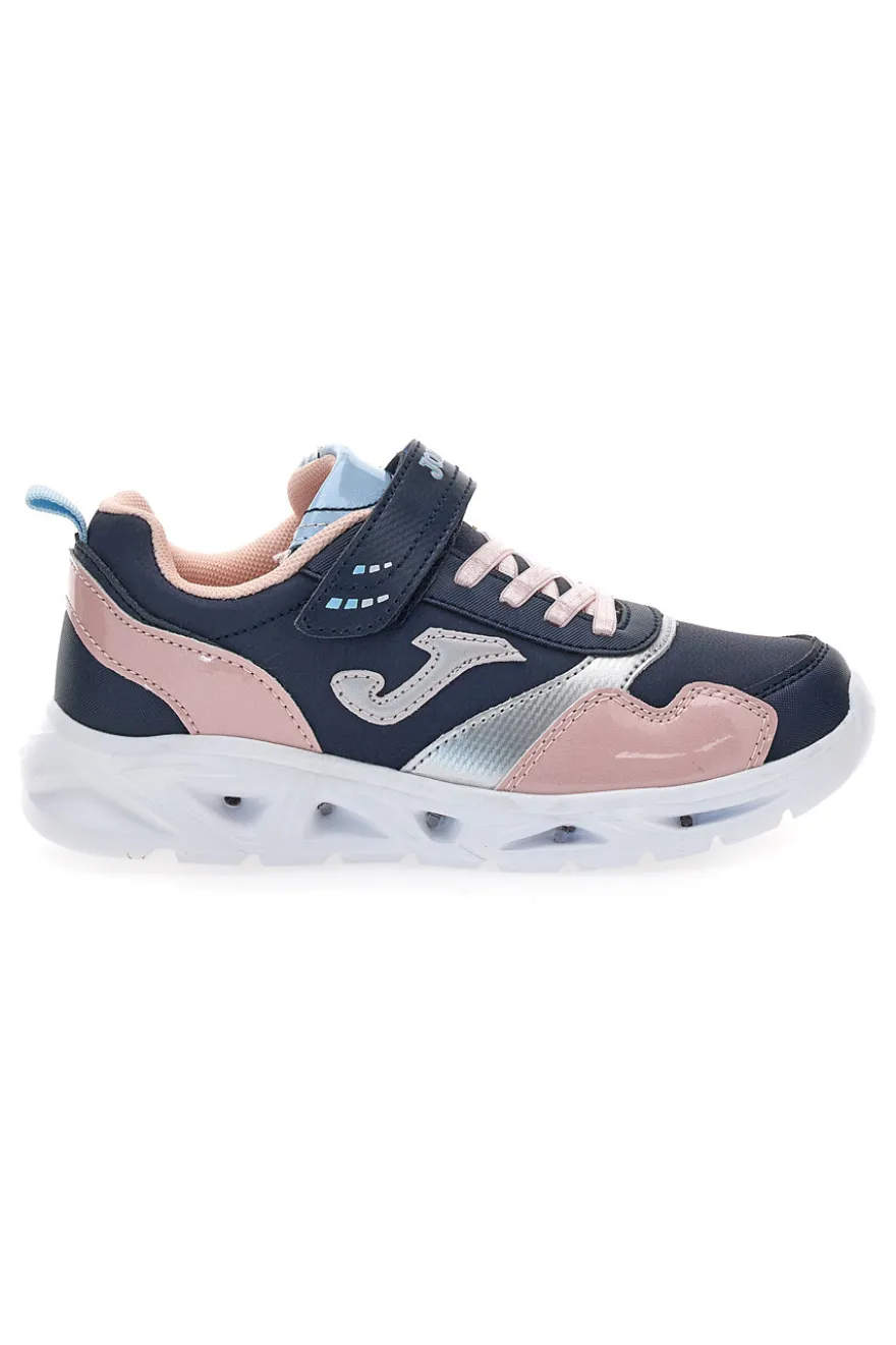 Sneakers blu rosa con strappo e lacci elastici Joma Jr Star 2503