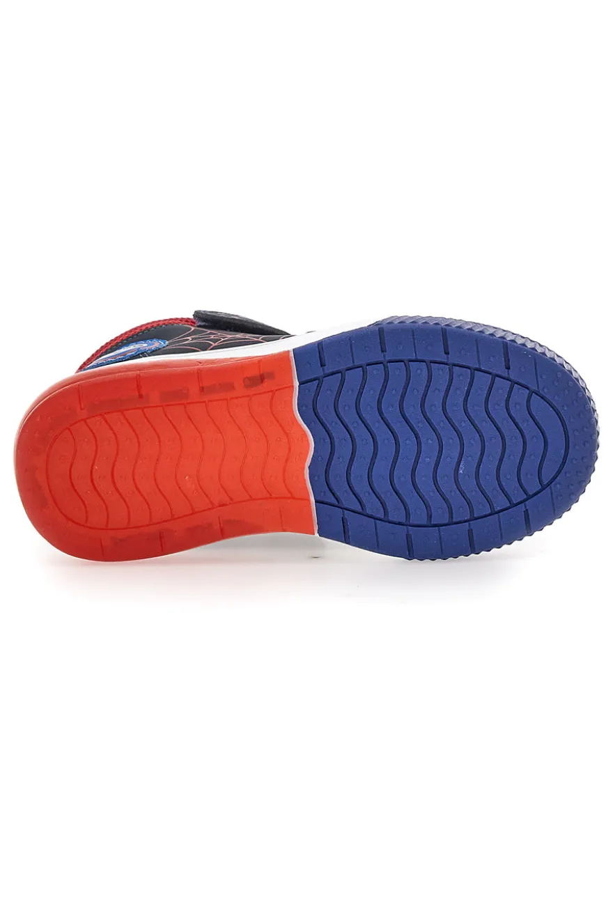 Sneakers blu rosse alte con ragnatela e luci Pitt Kids 116